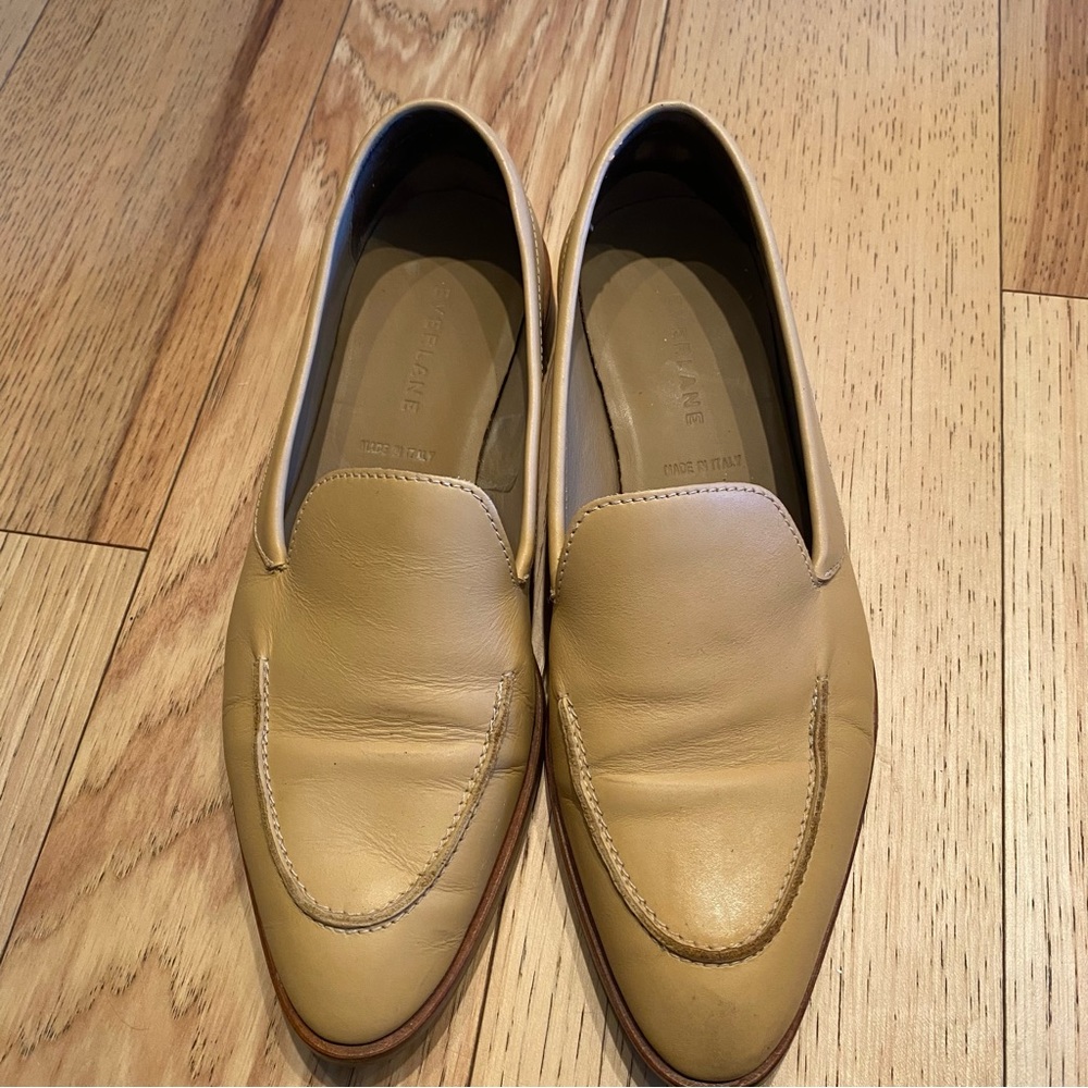Everlane Womens The Modern Loafers Size 6.5 Pointed Toe Sand Tan - Picture 2 of 7